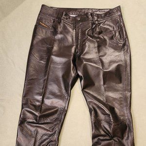 Diesel Boot Cut Leather Pants